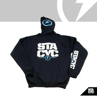 Stacyc Hoodie Pullover Stacked Logo - Adult | Black